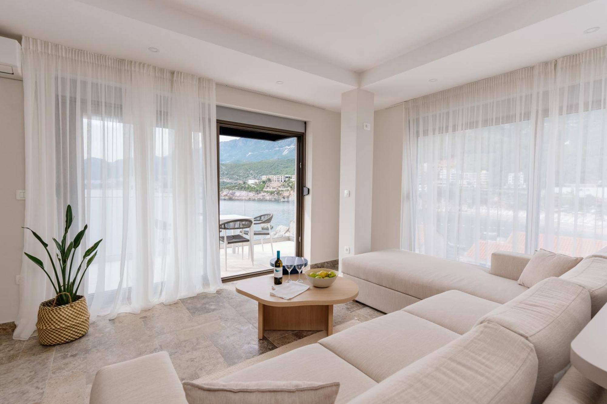 Blanche Cliff Apartments Ilha Sveti Stefan Exterior foto
