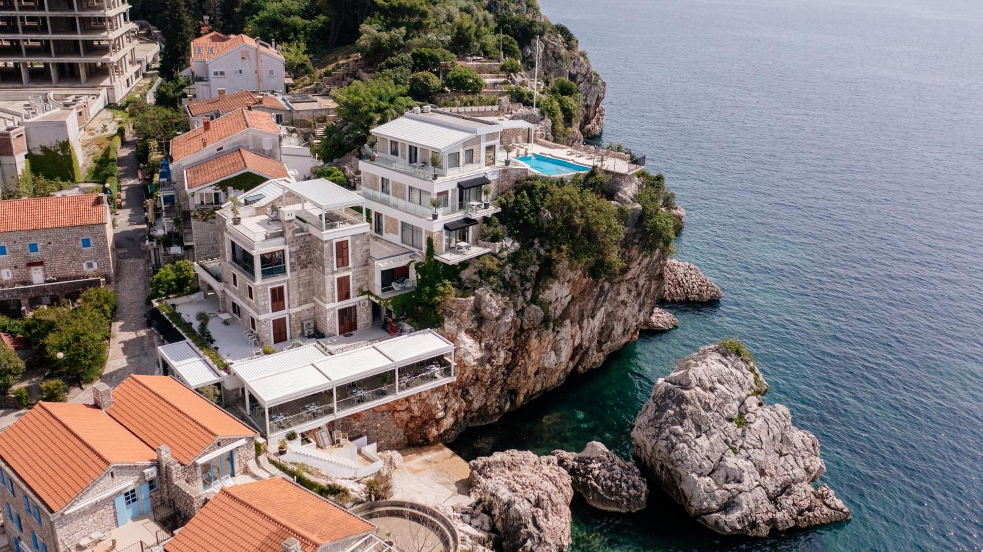 Blanche Cliff Apartments Ilha Sveti Stefan Exterior foto